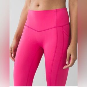 Lululemon All The Right Places Crop II Bon Bon Pink Luxtreme Pockets sz6 - READ